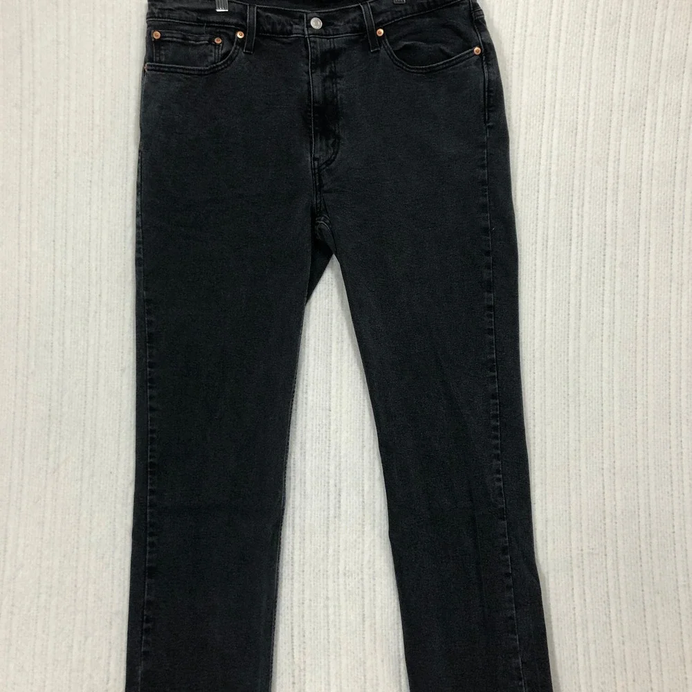 Levis 514 Straight Fit Jeans‎ Mens 38x32 Faded Black Denim Pants